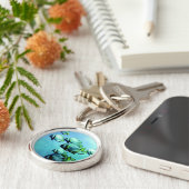 Angelfish Clear Blue Water Schlüsselanhänger (Seite)