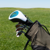 Angelfish - Design auf gradientenblauem Hintergrun Golf Headcover (In SItu)