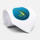 Angelfish - Design auf gradientenblauem Hintergrun Krawatte (Gerollt)