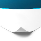 Angelfish - Design auf gradientenblauem Hintergrun Poster (Ecke)