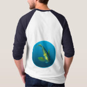 Angelfish - Design auf gradientenblauem Hintergrun T-Shirt (Rückseite)