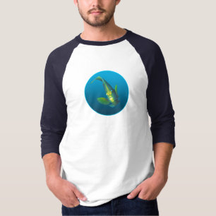 Angelfish - Design auf gradientenblauem Hintergrun T-Shirt