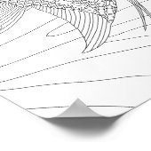 Angelfish Erwachsenenfarbposter Poster (Ecke)