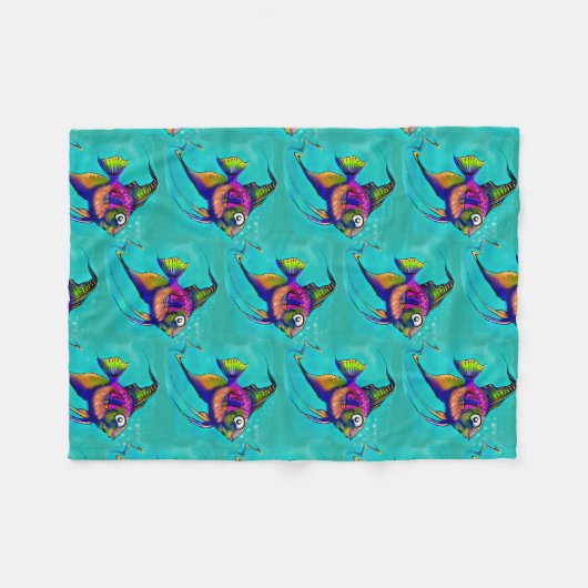 Angelfish Fleecedecke (Vorderseite (Horizontal))
