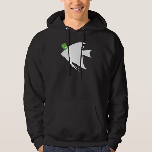 Angelfish Leprechaun Irish St Patrick Day Hoodie (Vorderseite)