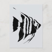 Angelfish. Schwarz und Weiß. Monochrom Postkarte (Vorderseite)