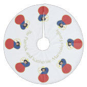 Angelflagge Filipino oder Philippinen Fleece Weihnachtsbaumdecke (Vorderseite)