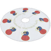 Angelflagge Filipino oder Philippinen Fleece Weihnachtsbaumdecke (Schrägansicht)