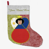 Angelflagge Filipino oder Philippinen Großer Weihnachtsstrumpf (Vorderseite)