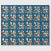 Angelfreunde50. Geburtstagsvater und Sohn Geschenkpapier (Flach)