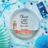 Angelfreunde 60. Geburtstag Wasserfarbe Pappteller (Party)