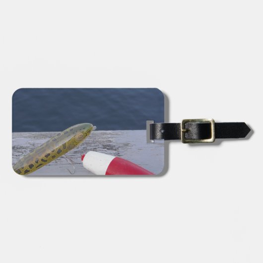 Angelfreunde am See rot-weiß blau... Gepäckanhänger (Vorderseite horizontal)