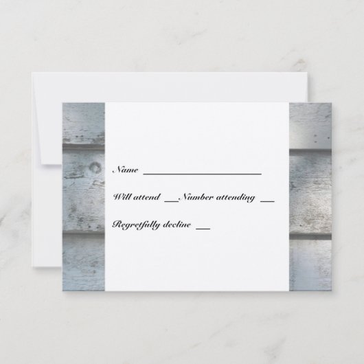 Angelfreunde Boote Altes Holz uAwg mit Umschlägen RSVP Karte (Vorderseite)