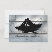 Angelfreunde Boote Altes Holz uAwg mit Umschlägen RSVP Karte (Rückseite)