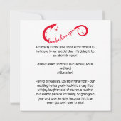 Angelfreunde können Hochzeit genießen Save The Date (Rückseite)