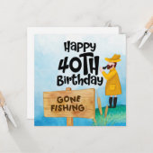 Angelfreunde zum 40. Geburtstag Karte (Vorderseite/Rückseite Beispiel)