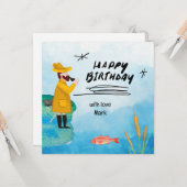 Angelfreunde zum Geburtstag Karte (Vorderseite/Rückseite Beispiel)