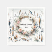 Angelfreunde zum Thema Hochzeit Serviette (Vorderseite)