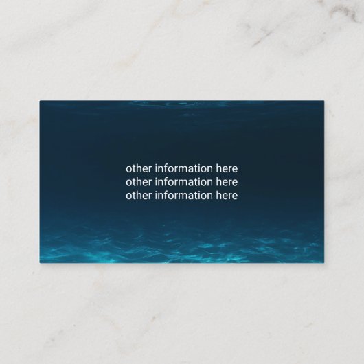 Angelführer Köderladen Unterwasser-Angelcharta Visitenkarte (Rückseite)