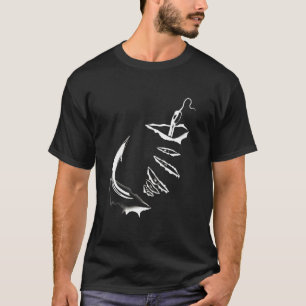 Angelhaken im Inneren Fischer Vater Vatertag T-Shirt