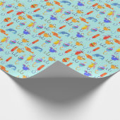 Angelhaken Köder Fisch Angel Muster Geschenkpapier (Ecke)
