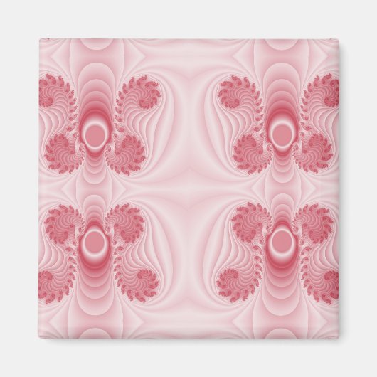 Angelheart Pink Fraktal Design Magnet (Vorne)
