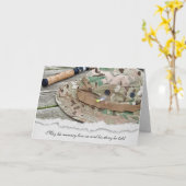 Angelhut und Beileid Karte (Gelbe Blume)