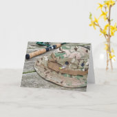 Angelhut und Pole Geburtstag Karte (Gelbe Blume)