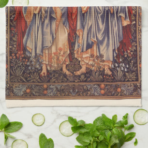 Angeli Laudantes (Lobpreisende Engel) von Burne-Jo Geschirrtuch