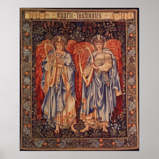 Angeli Laudantes von Sir Edward Coley Burne Jones Poster (Vorne)