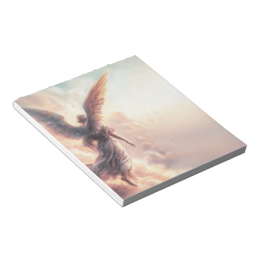 Angelic Angel Sky Clouds Notizblock (angewinkelt)