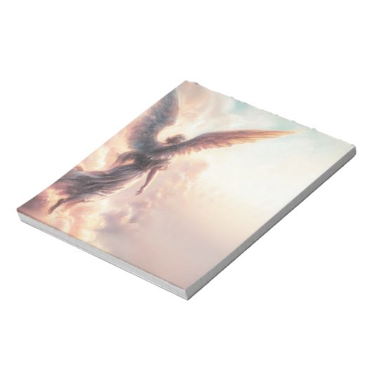 Angelic Angel Sky Clouds Notizblock (Rotiert)