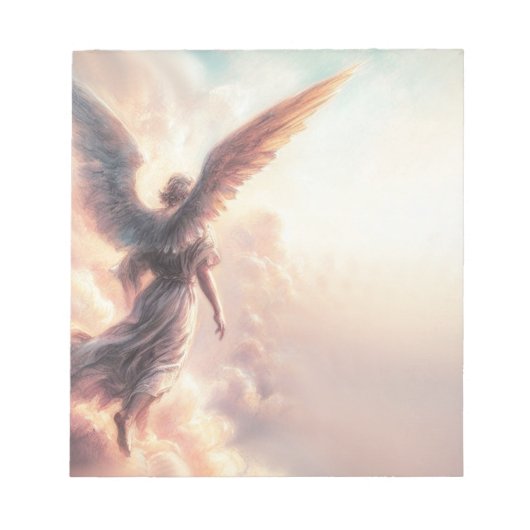 Angelic Angel Sky Clouds Notizblock (Vorderseite)
