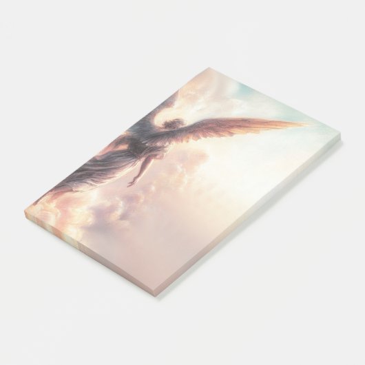 Angelic Angel Sky Clouds Post-it Klebezettel (angewinkelt)