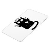 Angelic Black Cat Cartoon Magnet (Linke Seite)