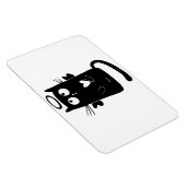 Angelic Black Cat Cartoon Magnet (Rechte Seite)