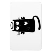 Angelic Black Cat Cartoon Magnet (Vertikal)