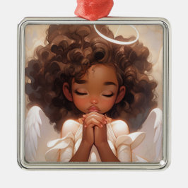 Angelic Black Engel Christmas Delight Ornament Aus Metall