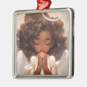 Angelic Black Engel Christmas Delight Ornament Aus Metall (Links)