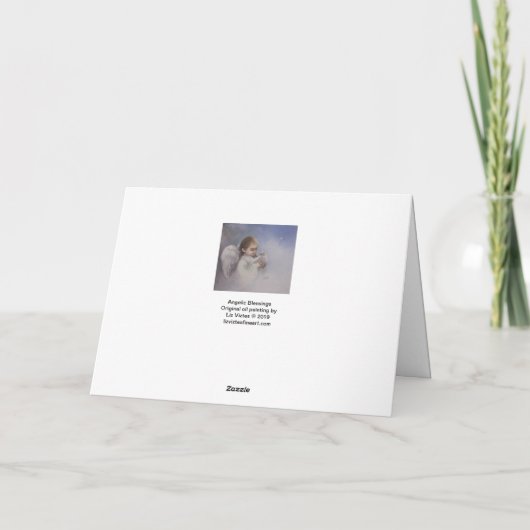 Angelic Blessings Feiertagskarte (Rückseite)