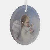 Angelic Blessings Ornament Aus Glas (Vorderseite Rechts)