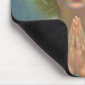 Angelic Blond Girl mit Halo und Stars Gebet Mousepad (Ecke)