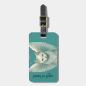 angelic cat gepäckanhänger (Vorderseite vertikal)