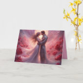 Angelic couple romance roses Valentines Day Karte (Gelbe Blume)