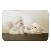 Angelic Dog und Cat on Cloud Badematte (Vorderseite)