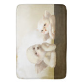 Angelic Dog und Cat on Cloud Badematte (Vorderseite Vertikal)