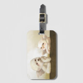 Angelic Dog und Cat on Cloud Gepäckanhänger (Vorderseite Vertikal)