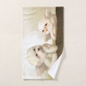 Angelic Dog und Cat on Cloud Handtuch (Handtuch)