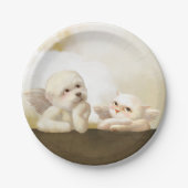 Angelic Dog und Cat on Cloud Pappteller (Vorderseite)