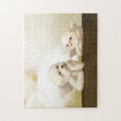 Angelic Dog und Cat on Cloud Puzzle (Vertikal)